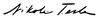 La firma di Nikola Tesla